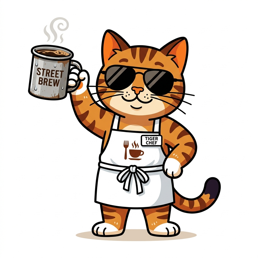 Hawker Rewards Kopi Cat Mascot